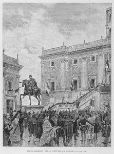 Proclamation de la République Romaine - Edouardo Matania
