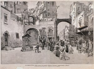 Représentation du vote de Vito, de La mala vita, opéra d