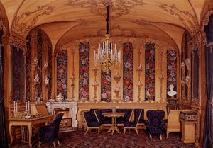 Vue du cabinet de chêne d