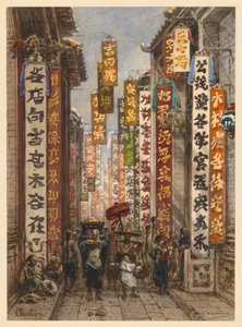 Rue à Canton - Eduard Hildebrandt
