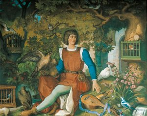 Portrait de Walther von der Vogelweide, de la saga de Tannhäuser