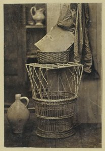 Nature morte avec panier, cruche, carafe et portfolio - Eduard Isaac Asser