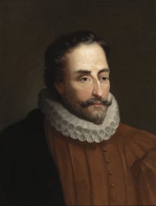 Portrait de Miguel de Cervantes (1547-1616), poète et dramaturge espagnol par Eduardo Balaca y Orejas-Canseco, vers 1877. Real Academia de la Historia - Eduardo Balaca y Canseco