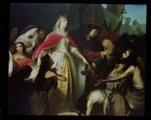 Les Rois Catholiques recevant les captifs chrétiens après la conquête de Malaga en 1487 (détail) - Eduardo Javier Ramon Cano de la Pena