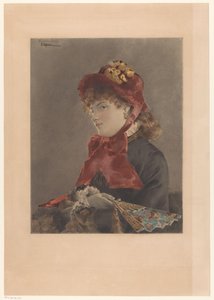 Jeune femme avec éventail - Eduardo Tofano