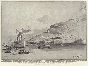 Visite au gouverneur de Gibraltar, le bateau de l