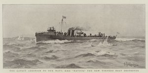 La Dernière Addition à Notre Marine, HMS Havock, le Nouveau Destroyer de Torpilles - Eduardo de Martino
