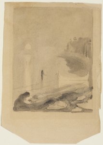 Un bateau attaché à un quai, 1892 - Edvard Munch