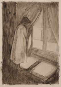 La Fille à la fenêtre - Edvard Munch