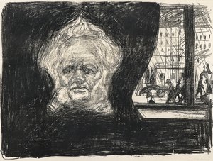 Henrik Ibsen au café du Grand Hôtel, 1902 - Edvard Munch