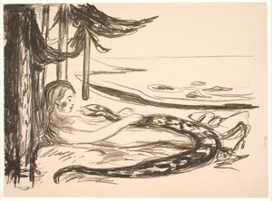 La femme et le serpent - Edvard Munch