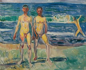 Hommes au bord de la mer - Edvard Munch