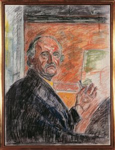 Norvège, Oslo, Autoportrait avec une craie
