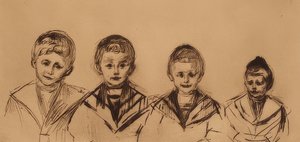 Portrait des quatre garçons Linde - Edvard Munch