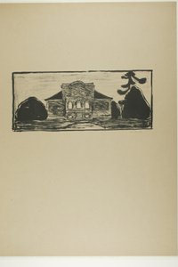 Le jardin devant la maison du Dr Linde