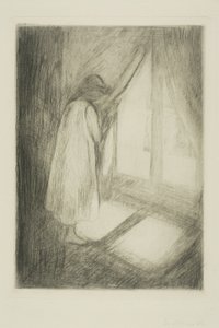 La fille à la fenêtre - Edvard Munch