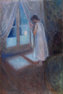 La fille de la fenêtre - Edvard Munch