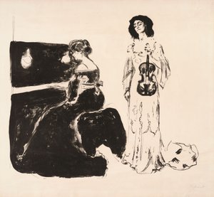 Concert de violon (Eva Mudocci et Bella Edvards) - Edvard Munch