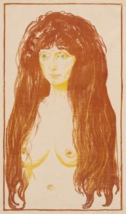 Femme aux cheveux roux et aux yeux verts (Le péché) - Edvard Munch