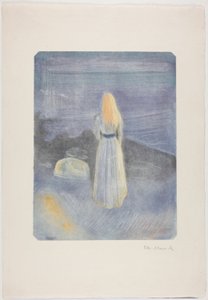 Jeune femme sur la plage - Edvard Munch