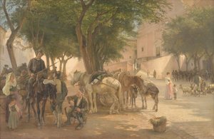 Près du monastère des Capucins à Rome