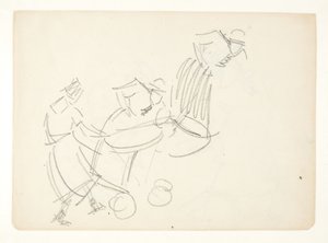 Étude de figure pour le tableau de Langelinie - Edvard Weie