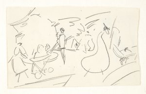 Étude de composition pour le tableau de Langelinie - Edvard Weie
