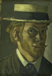 Autoportrait avec un chapeau de paille - Edvard Weie