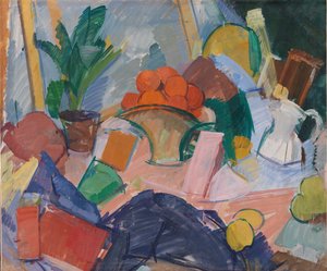 Nature morte avec des oranges dans un panier - Edvard Weie