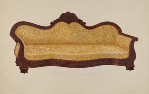 Canapé en acajou - Edward A. Darby