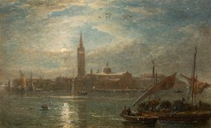 St Georgio au clair de lune, Venise - Edward Angelo Goodall