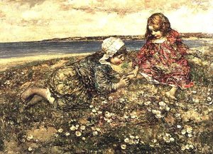 Cueillette de Primevères - Edward Atkinson Hornel
