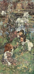 Filles et cygnes - Edward Atkinson Hornel