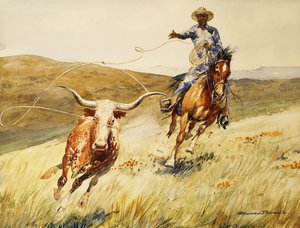 Attraper un bouvillon - Edward Borein