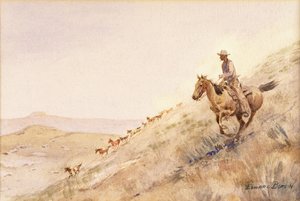 Rassemblement de chevaux - Edward Borein