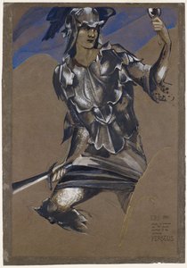 La série Persée - Étude de Persée en armure pour La Découverte de Méduse