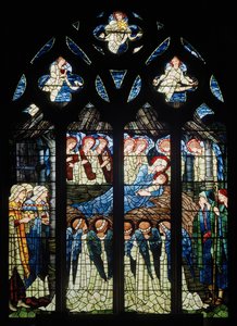 Harwarden, St Deiniol, Morris & Co., Edward Burne-Jones, La Nativité - Edward Burne Jones