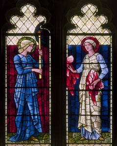 Oxford Harris Manchester College, Morris & Co., Edward Burne-Jones, Liberté et Vérité, 1895 - Edward Burne Jones