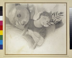 Étude pour une tête dans Les Jours de la Création, vers 1871 - 1875 - Edward Burne Jones