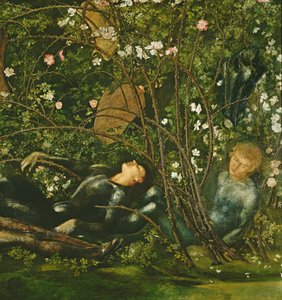Les chevaliers et la rose églantine (détail) - Edward Burne Jones