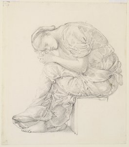 La Lamentation - Étude pour la figure à droite - Edward Burne Jones