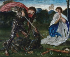 Le combat : Saint-Georges tue le dragon VI - Edward Burne Jones