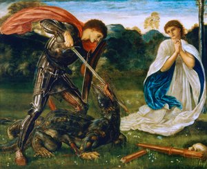 Le combat : Saint-Georges tue le dragon VI - Edward Burne Jones