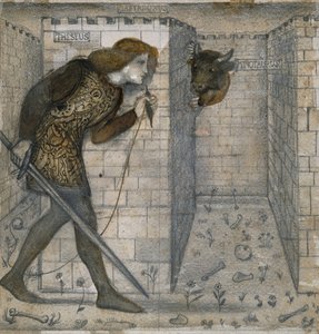 Design de tuiles - Thésée et le Minotaure dans le Labyrinthe - Edward Burne Jones