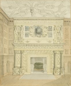 Cheminée, Grande Salle de Chêne, Red Lodge