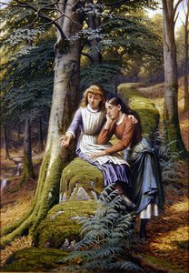 Deux filles dans un paysage