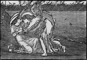 Cupidon la réanimant - Edward Coley (after) Burne Jones