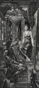 Le roi Cophetua et la mendiante - Edward Coley (after) Burne Jones