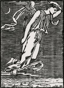 Psyché attendant Cupidon - Edward Coley (after) Burne Jones