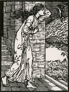 Psyché sortant précipitamment du palais - Edward Coley (after) Burne Jones